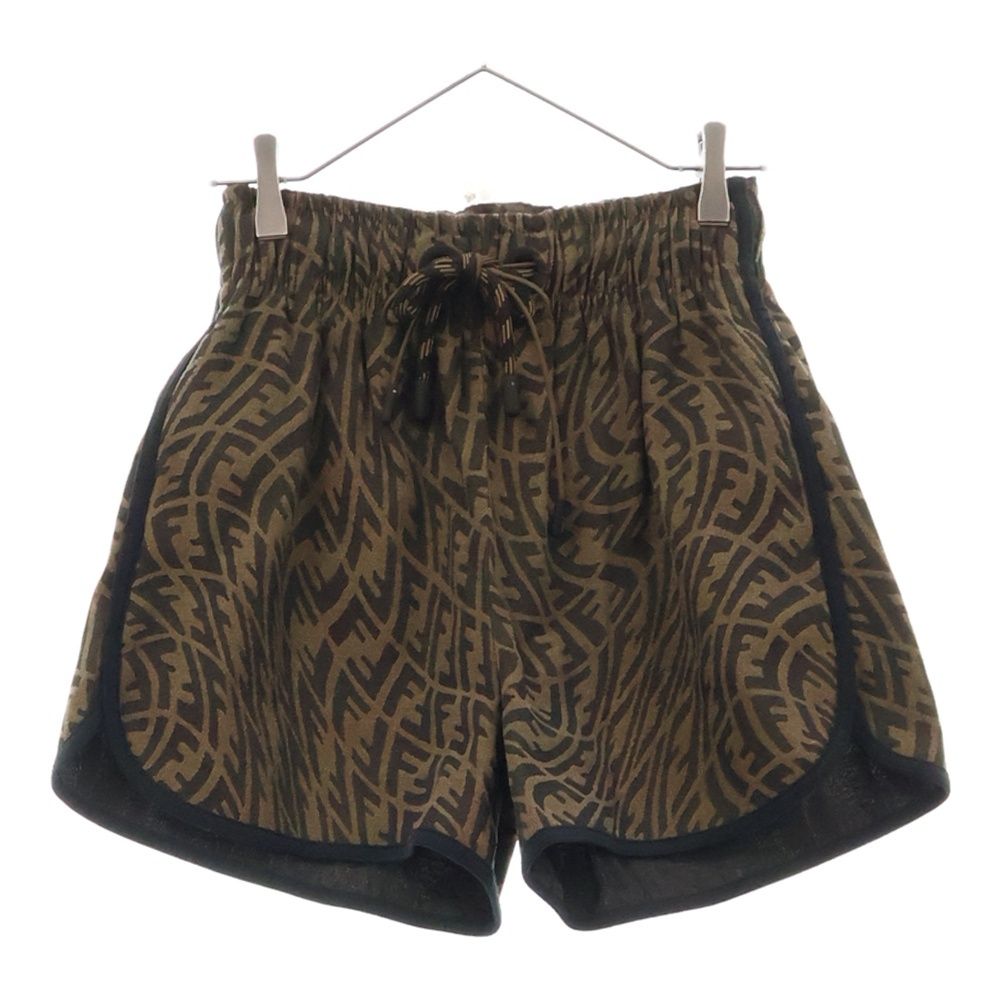 FENDI (フェンディ) ズッカ柄 コットンポリ ウエストゴム ショート  