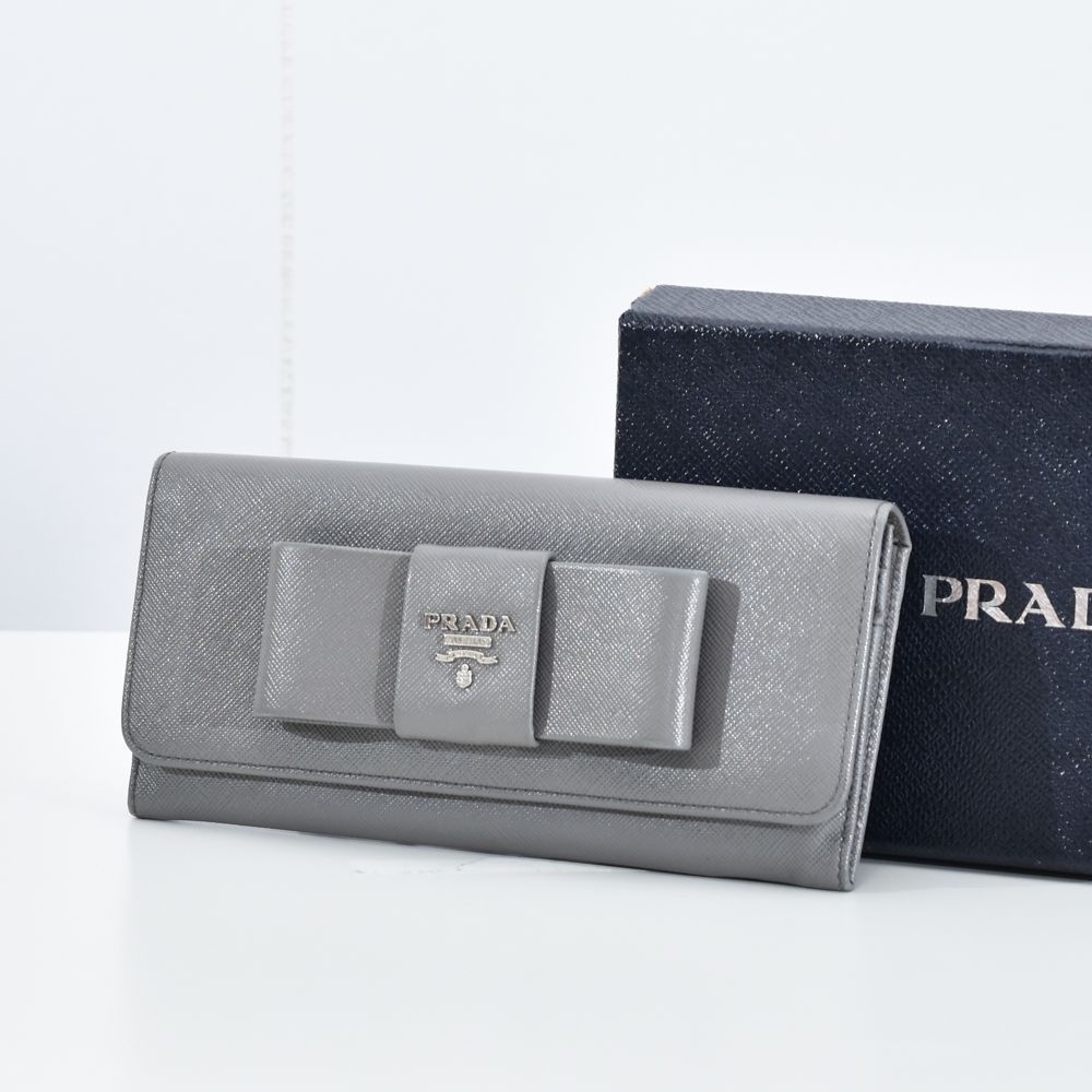 PRADA 財布 フラップ リボン サフィアーノ 7929226882