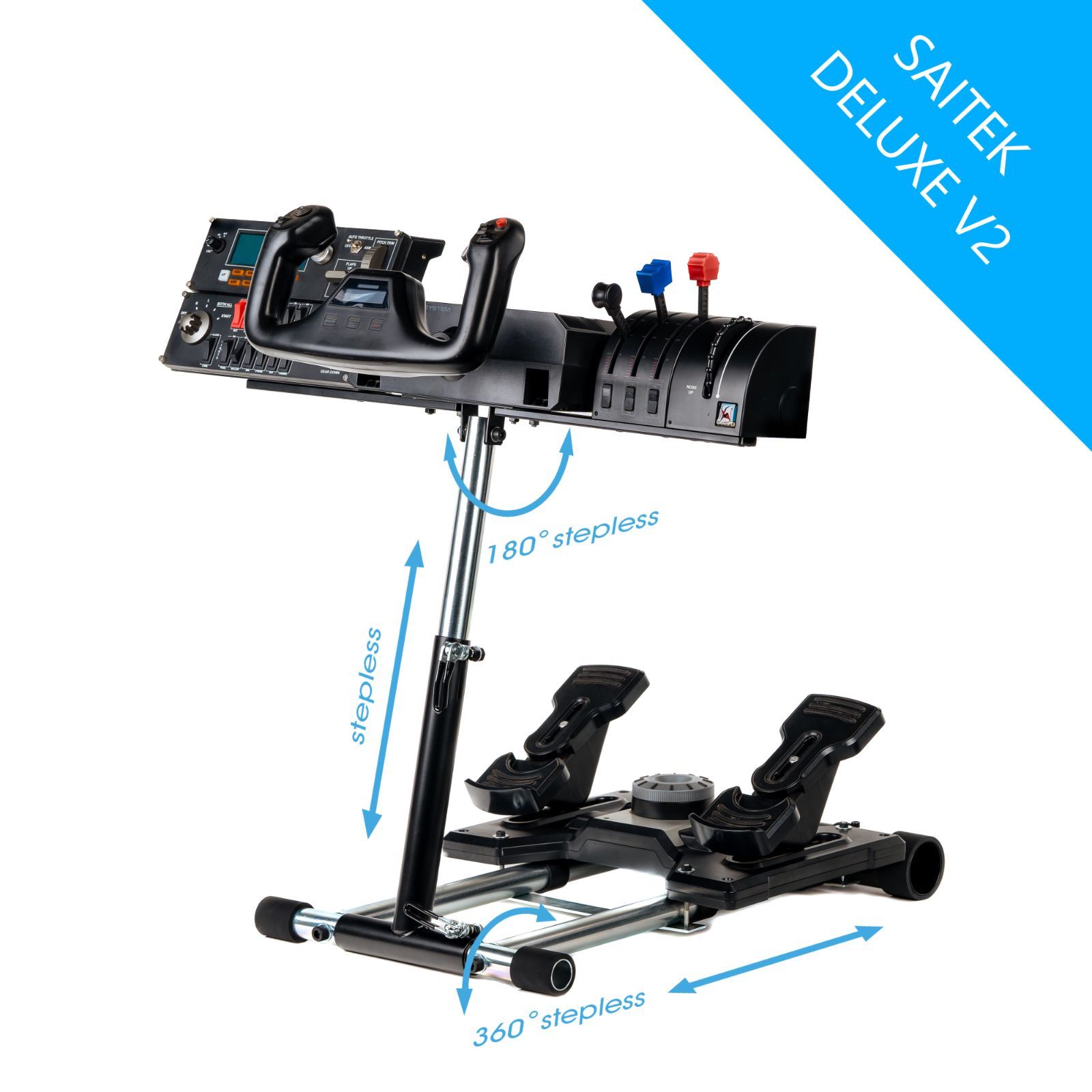 WSP Flight Sim Stand Saitek Pro Flight Yoke System | 7.5 kg | 2 yrs warranty