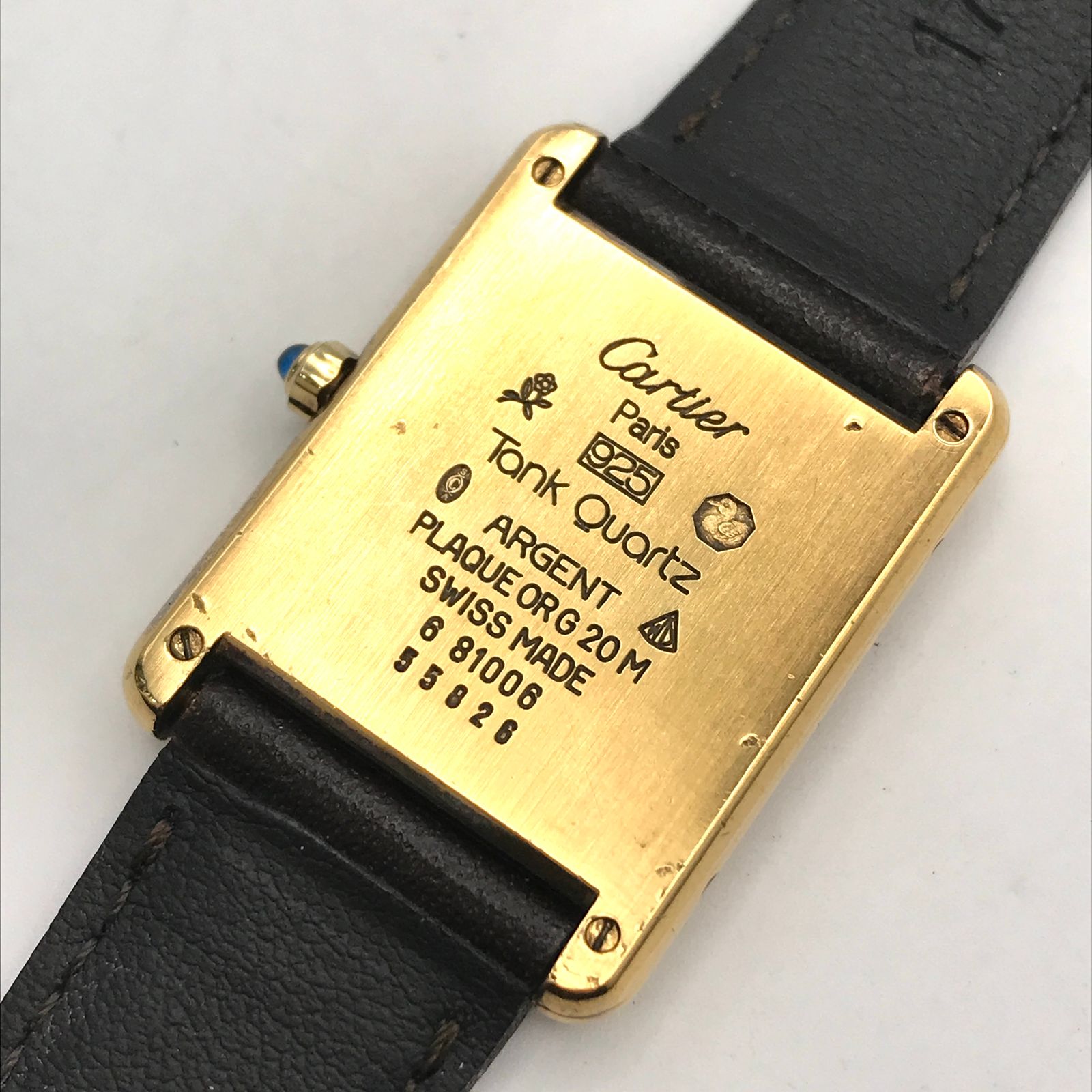 Cartier タンク クォーツ 時計 ゴールド/ブラウン CARTIER/カルティエ】 タンクアメリカンSM W2601556 腕時計