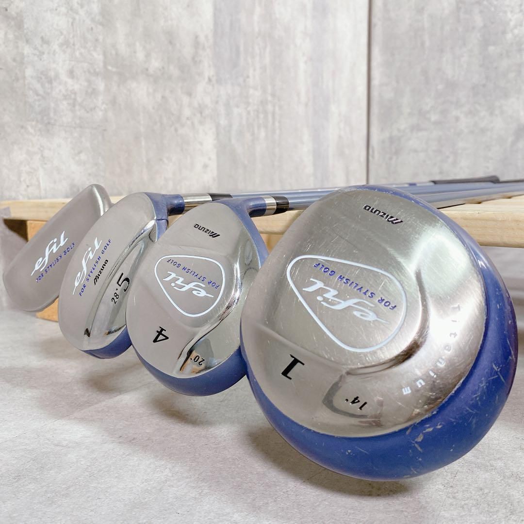 X664 新品キャディバッグ ミズノ efil レディース ゴルフ クラブセット