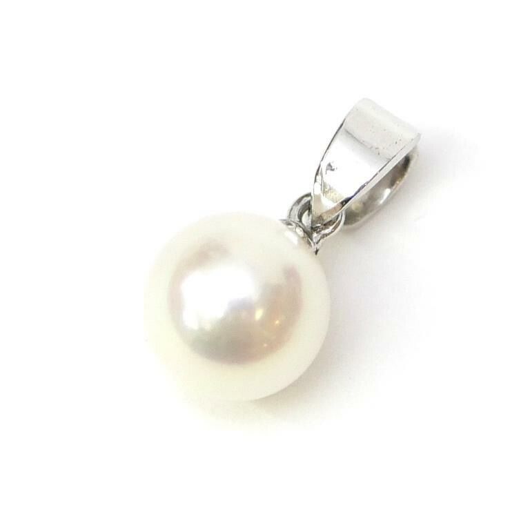 ミキモト MIKIMOTO ペンダントトップ パール 14金 チャーム |ホワイトゴールド|K14WG