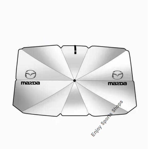 新品  激レア マツダ 傘型 サンシェード 車用サンシェード 日よけ フロントカバー ガラスカバー ワンタッチ折り畳み式 144x73cm