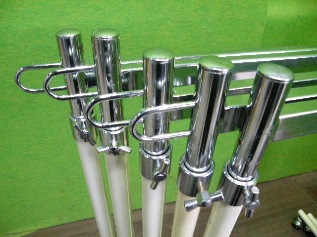 W90cmタイプ 業務用ハンガーラック 5台セット 角バータイプ キャスター付き シングルハンガー E-504