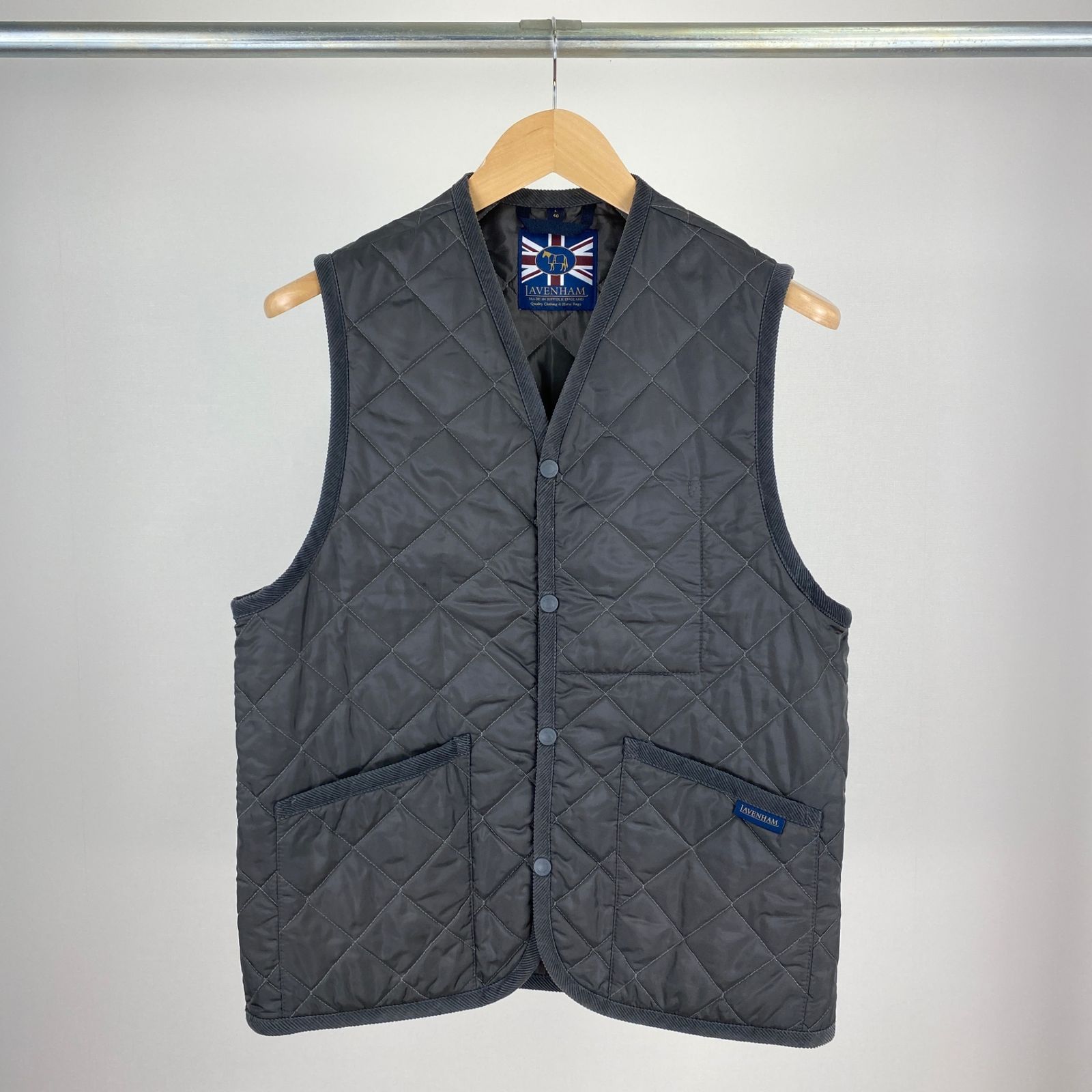 LAVENHAM グレー キルティングベスト Mサイズ LAVENHAM グレー