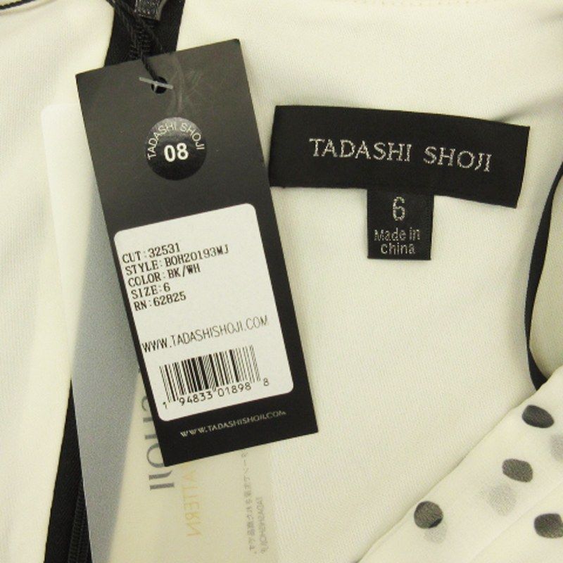 タダシショージ TADASHI SHOJI タグ付き ドットシフォン