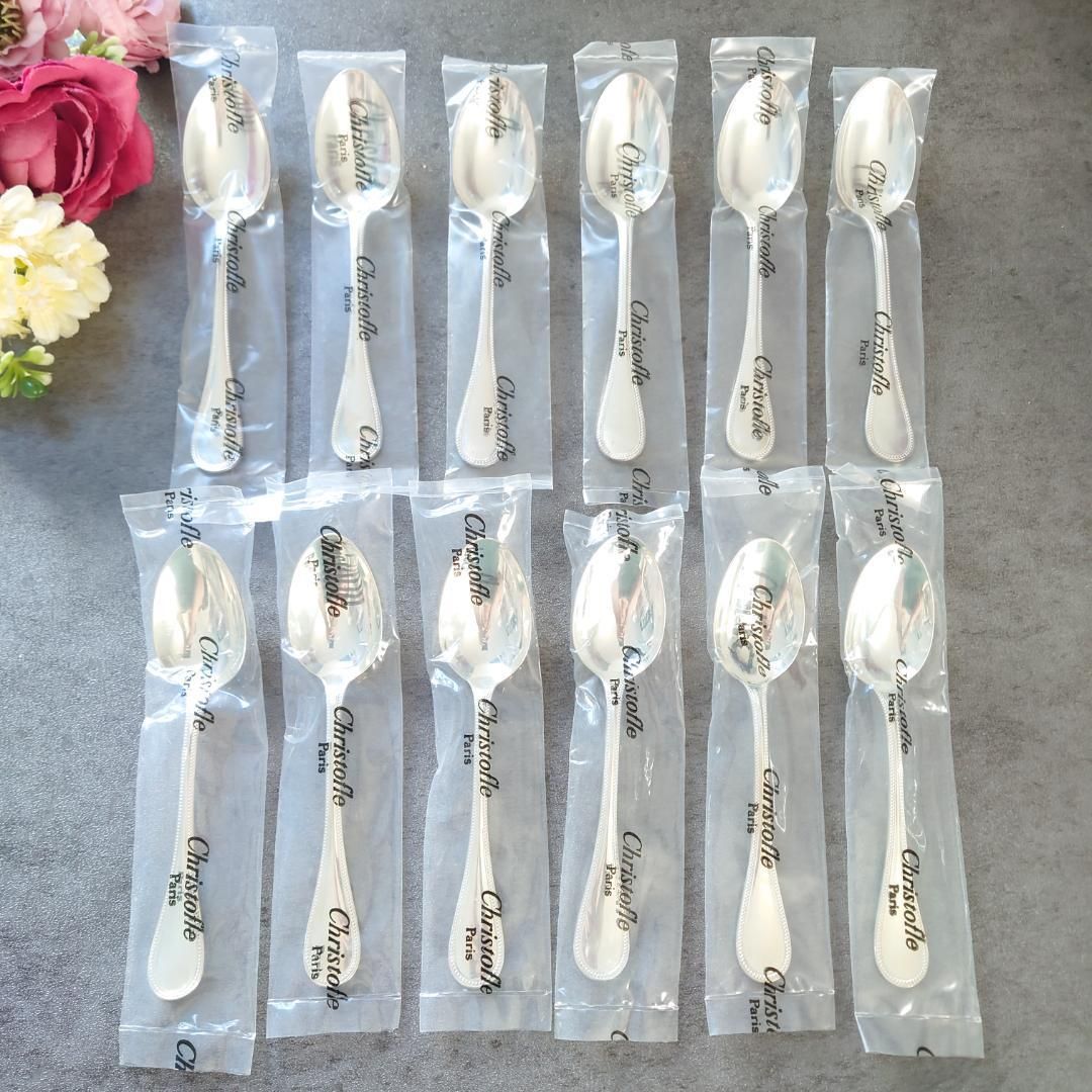 クリストフル パール 未開封 コーヒースプーン 12点