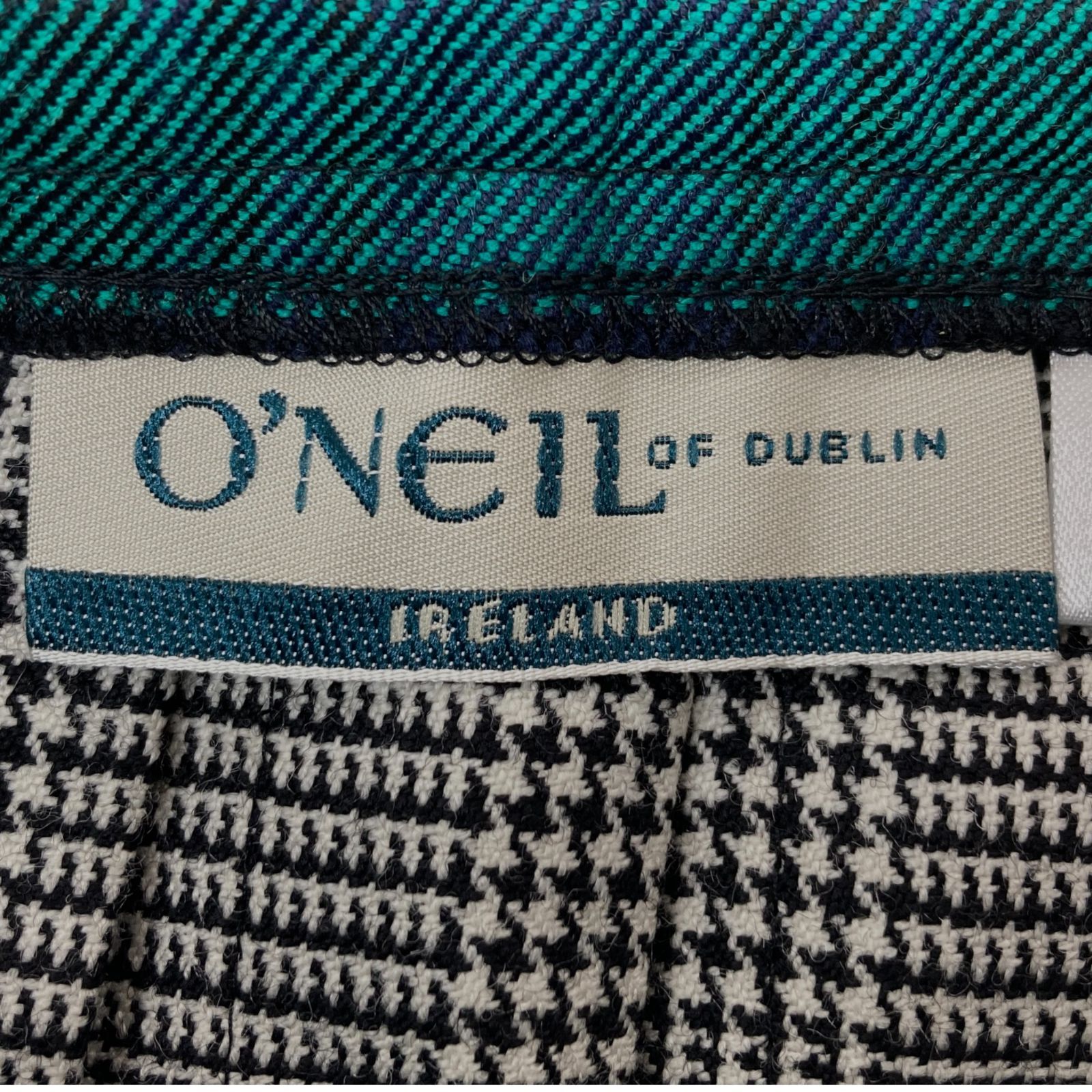 時間のない O’NEIL OF DUBLIN オニール オブ ダブリン ブルー ブラック グリーン チェック柄 ロング タイトスカート M 今がチャンス！
