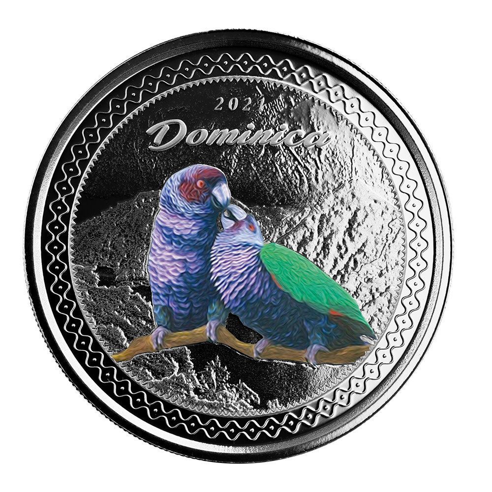 2021年 ドミニカ国 シセロ・オウム 純銀 銀貨 1オンス 本物保証 2021年 ドミニカ国 シセロ・オウム 純銀 銀貨 1オンス 本物保証