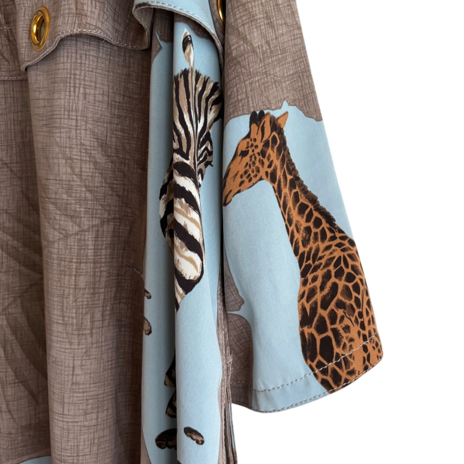 Z1535 伊太利屋 イタリヤ La Mode Goyt アフリカンアニマル柄 コート