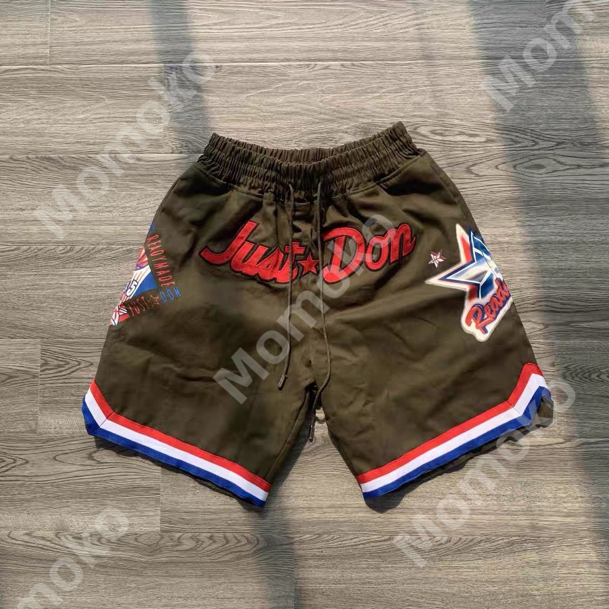 READY MADE (レディメイド) 18SS ×JUST DON BASKET SHORTS ロゴパッチ 