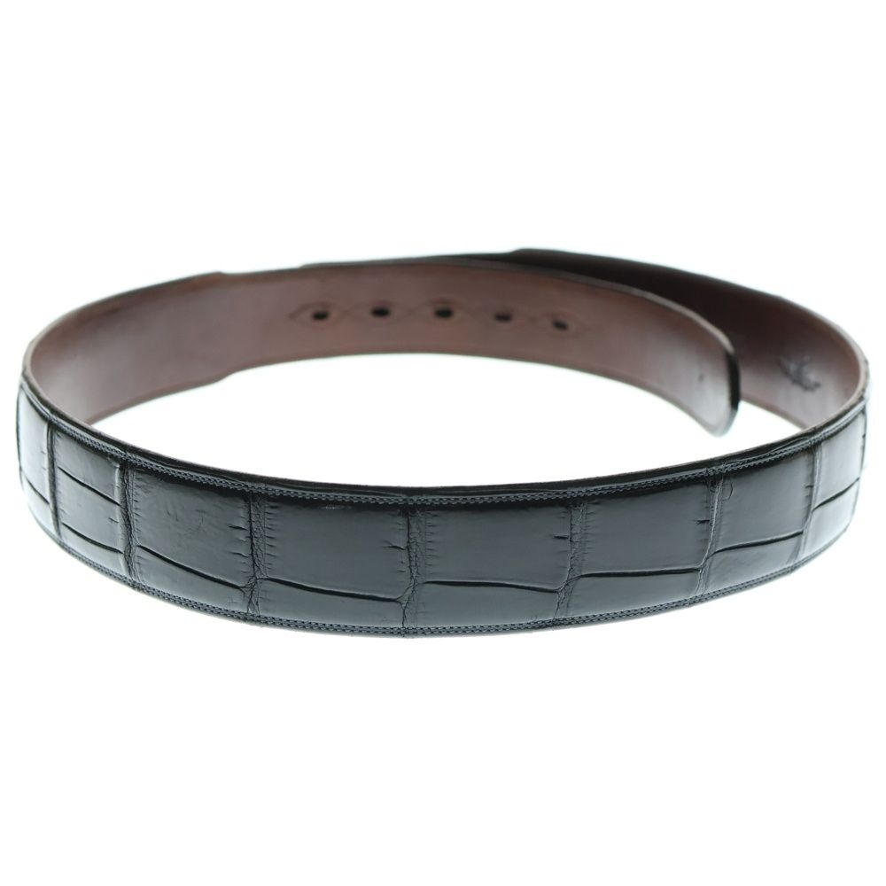 FUNNY ファニー オールポロサスクロコダイル アリゲーター ベルト ブラック