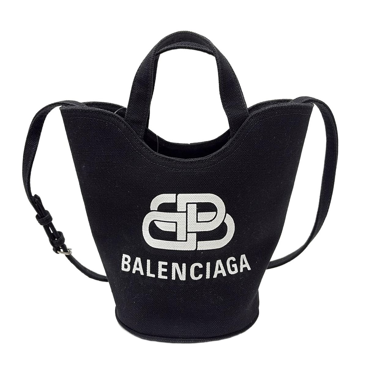 BALENCIAGA バレンシアガ トートバッグ - 619979 黒×白