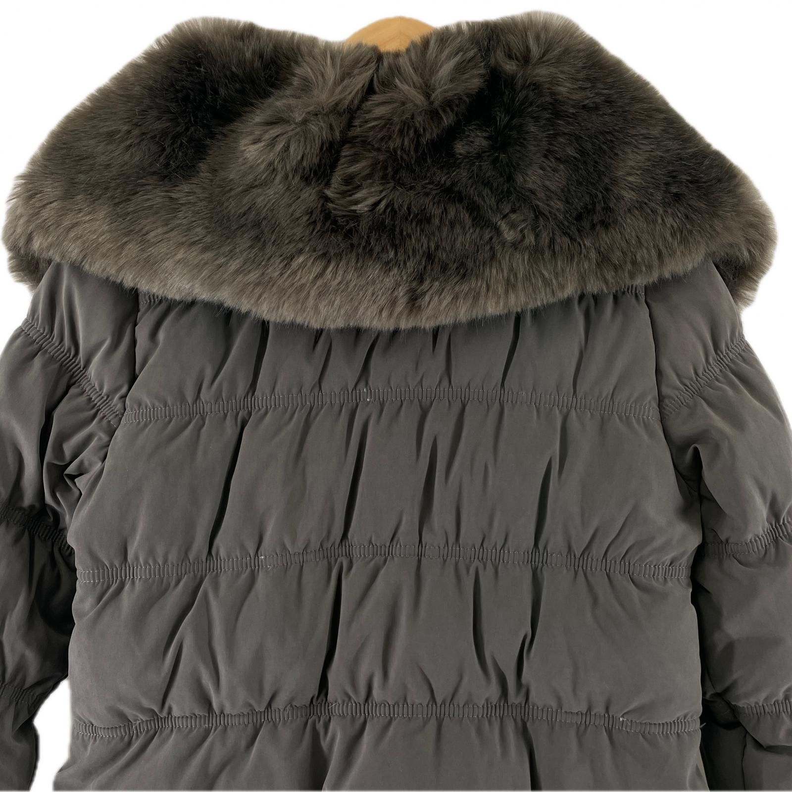 【BARNEYSNEWYORK】ダウンジャケット　アウター　グレー　レディース 極美品 BARNEYS NEWYORK バーニーズニューヨーク 無地 秋冬 AW