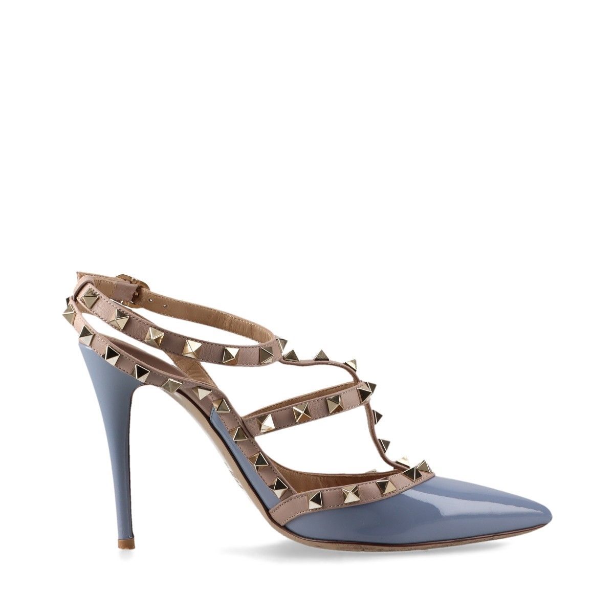 ヴァレンティノ レザーVロゴストラップヒール VALENTINO - ヴァレンティノ レザー Vロゴ ストラップ ヒール