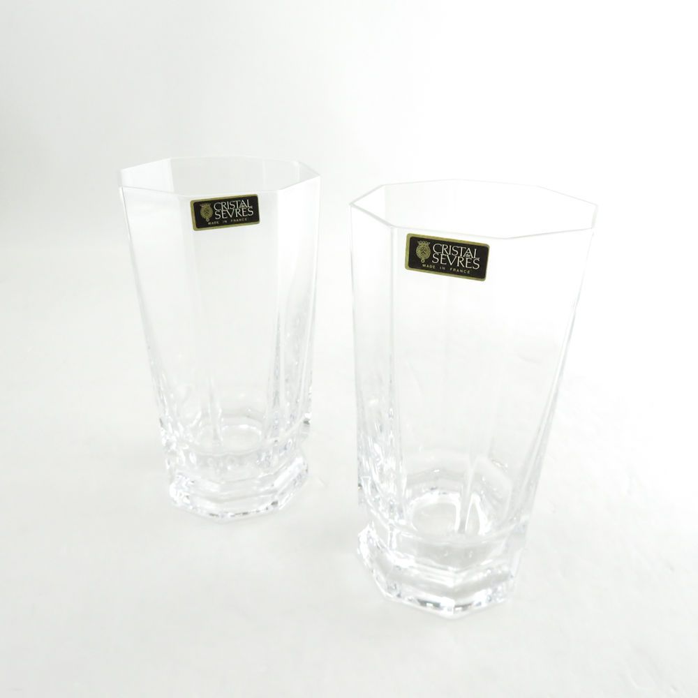 CRISTAL SEVRES クリスタル セーブル ハイボールタンブラー 2点 クリスタル グラス SY7983X