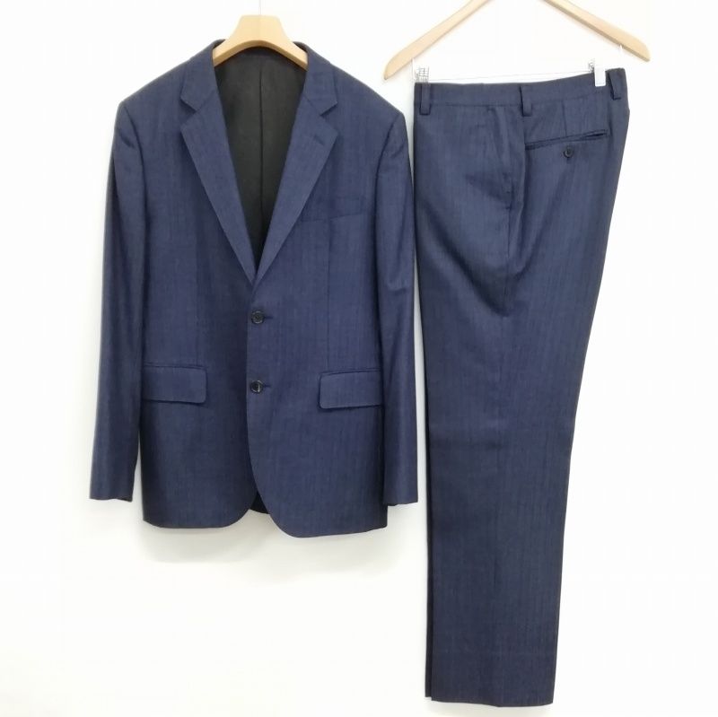 エポカ ウォモ EPOCA UOMO シングル 2B スーツ セットアップ ジャケット スラックス 50 ネイビー