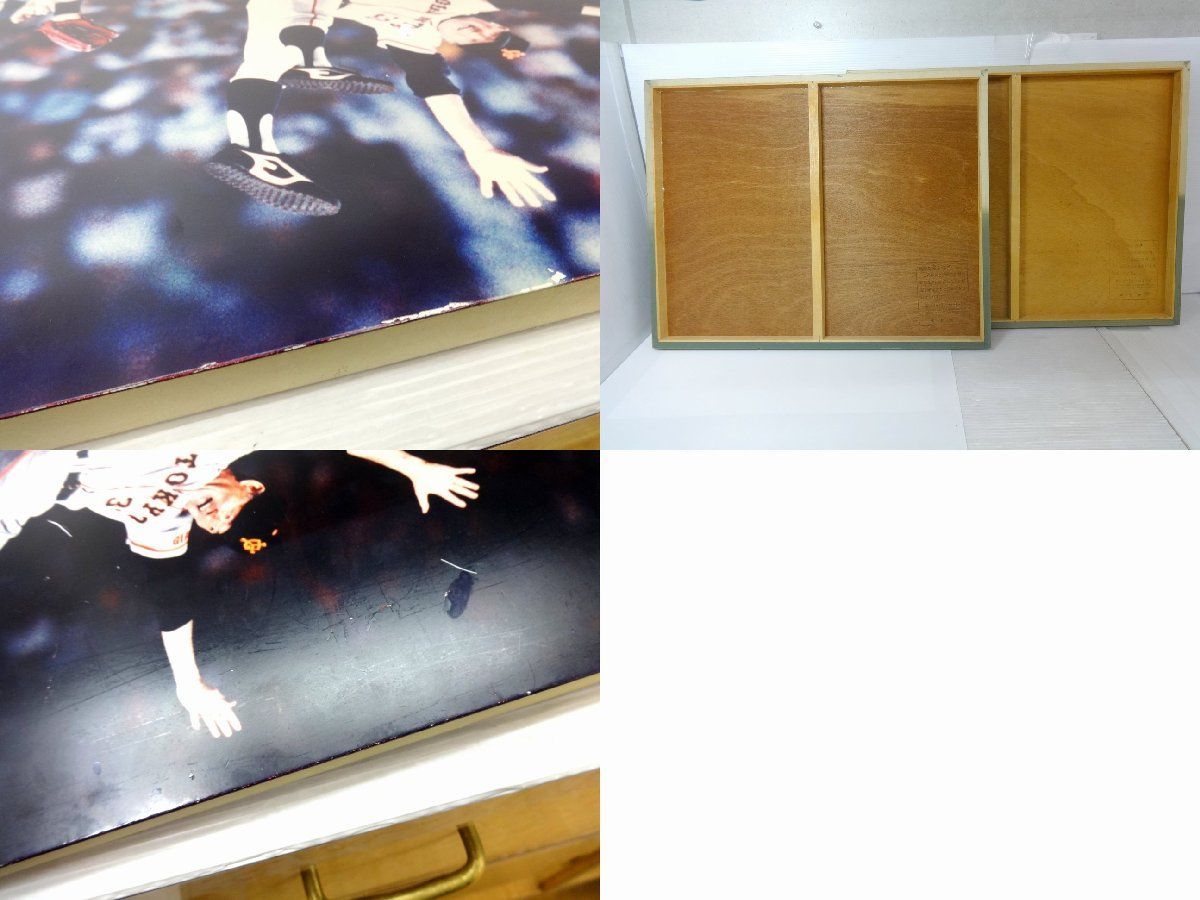 2000年ジャイアンツリーグ優勝・長嶋茂雄監督胴上げ・木製写真パネル 長嶋茂雄 監督 2期 優勝 胴上げ 木枠パネル 背番号33 ミスター