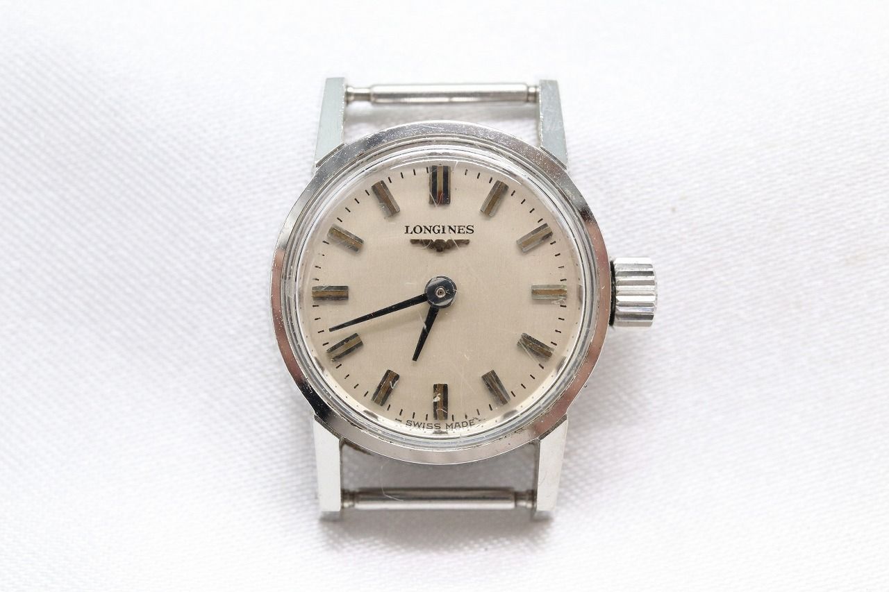 LONGINES ロンジン ヴィンテージ シルバー 手巻き 腕時計 W261-59 動作品 LONGINES ロンジン 手巻き 腕時計 フェイスのみ
