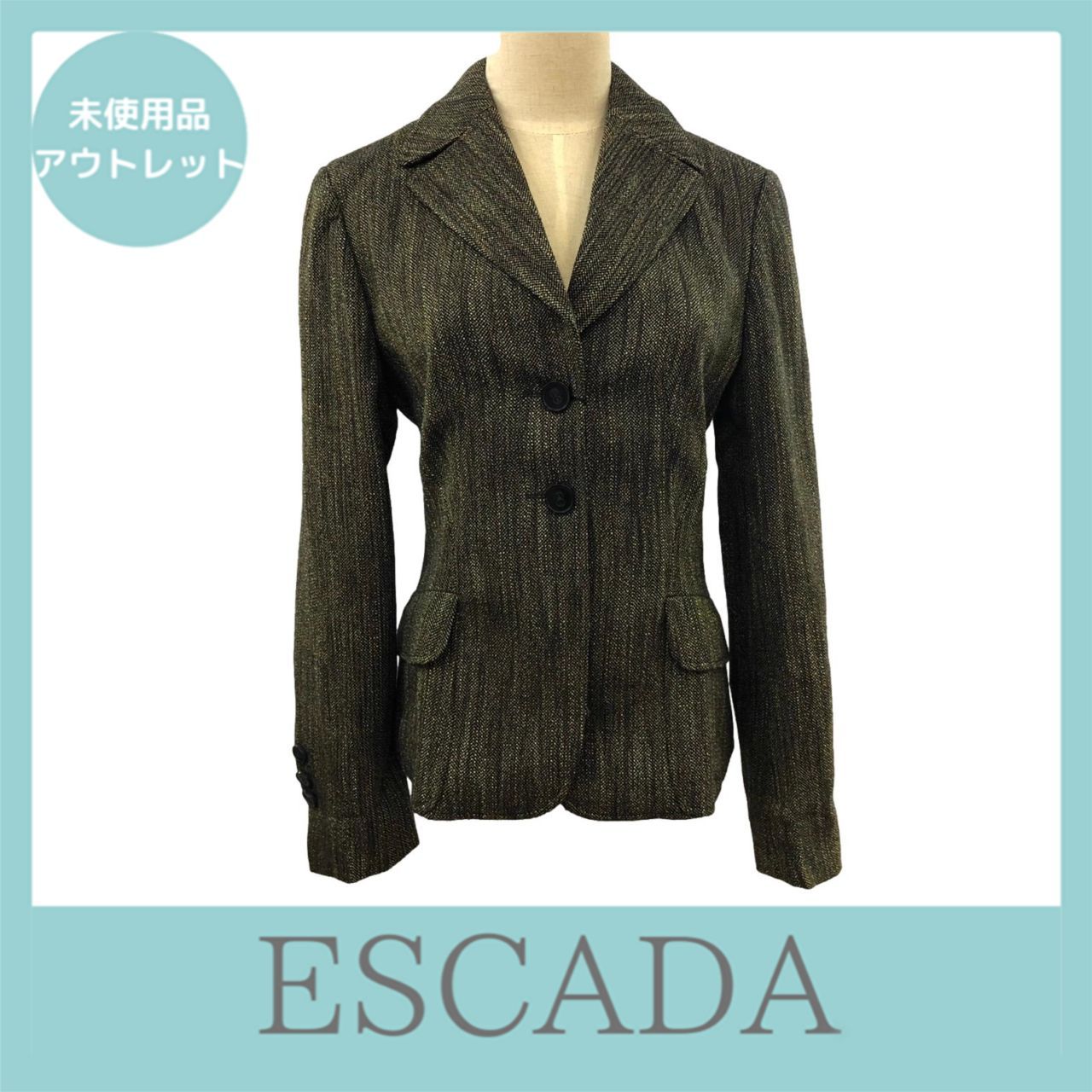 偉大な ESCADA テーラード サイズ 34 マルチカラー ジャケット ジャケット・アウター