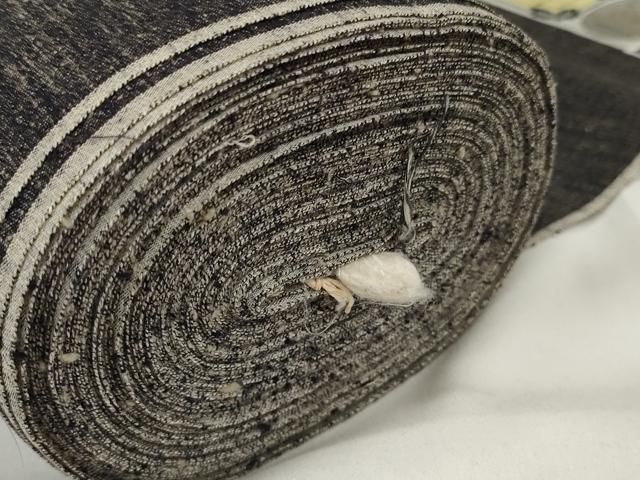 平和屋本店□極上 男性 本場真綿絢結城紬 反物 着尺 アンサンブル 杢