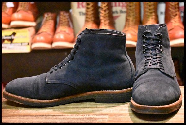 Alden オールデン 39153Hネイビースエードレースアップブーツ7.5D