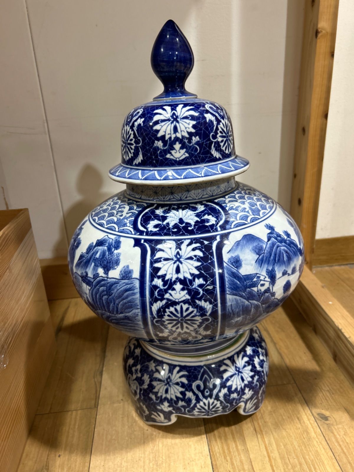 陶器製 壺 大壺 花瓶 美術品 陶器 オブジェ コレクション サイズ約