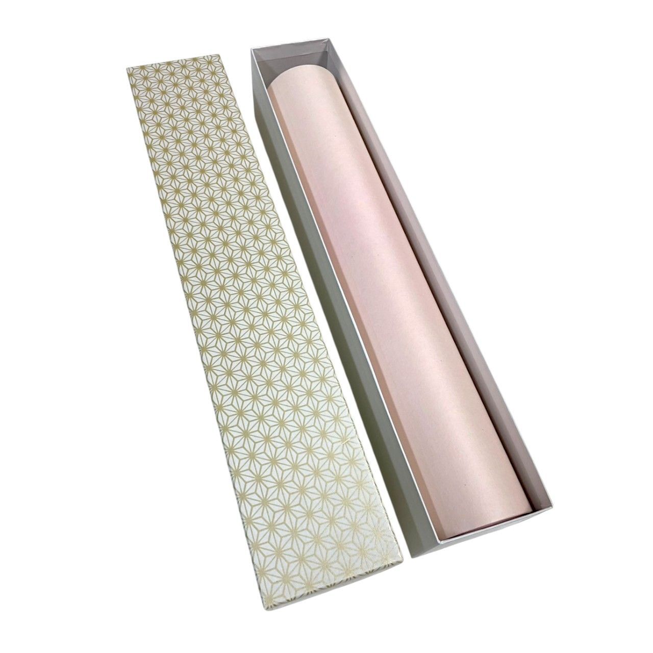 美濃雁皮 半切 茜 具引加工 5枚入 | 紋刷り 砂箔 草柄 加工紙