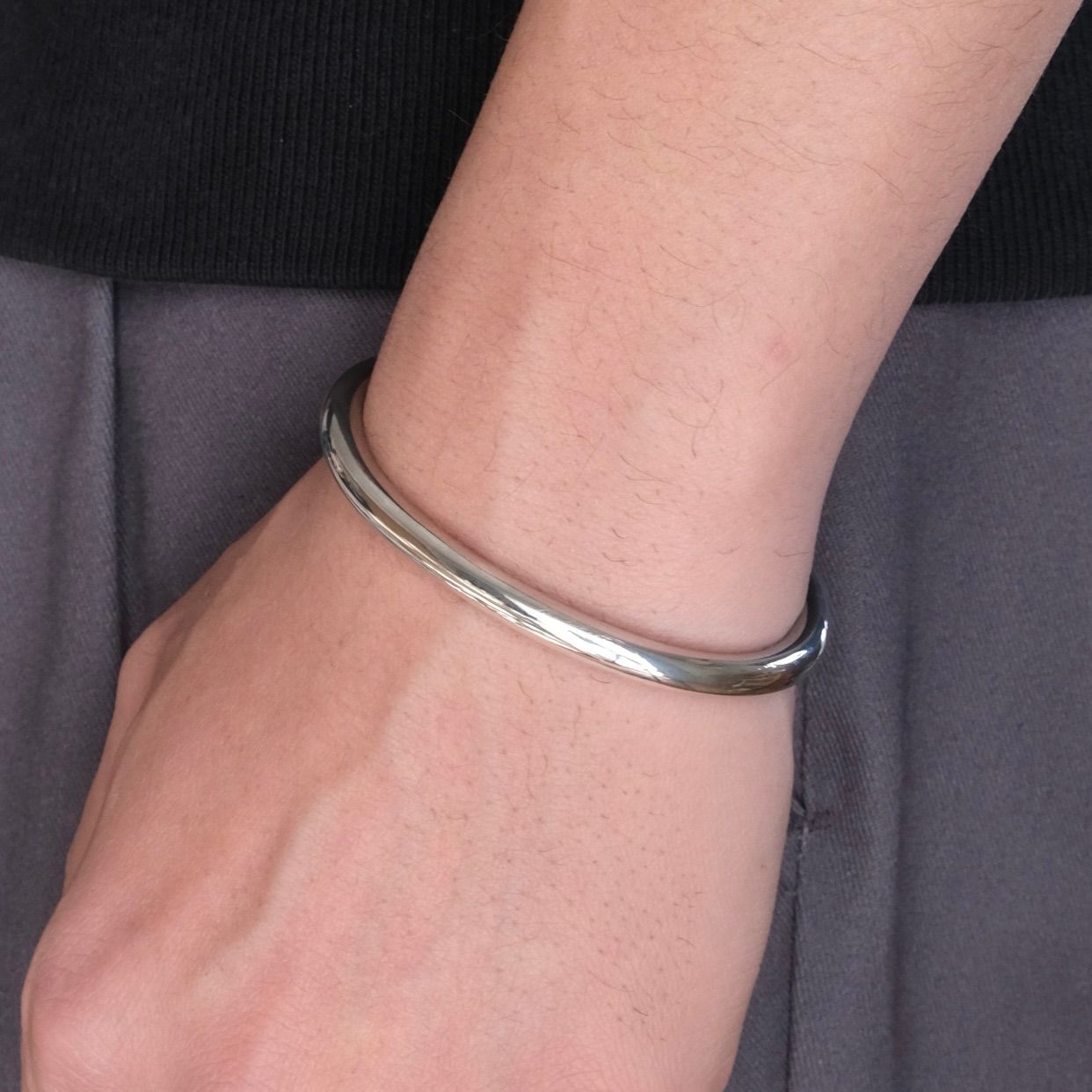 シルバー925製 ラウンドバングル 5MM