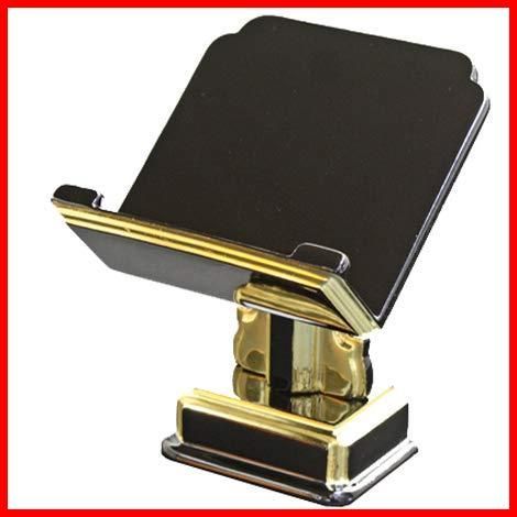 在庫処分】京仏壇はやし 過去帳台 一本足見台（ 黒面金 ） 5