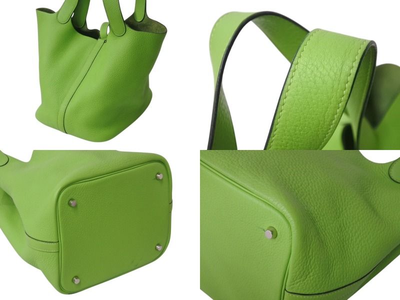 HERMES エルメス ピコタンMM ハンドバッグ アップルグリーン トリヨン  