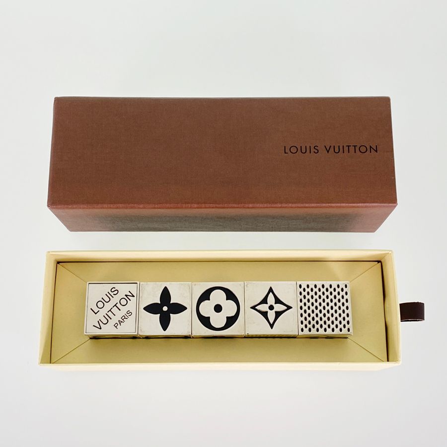 ルイ・ヴィトン LOUIS VUITTON M99454 2011年ノベルティ キューブゲーム マグネット ダイス サイコロ メタル 置物  rhg【中古】