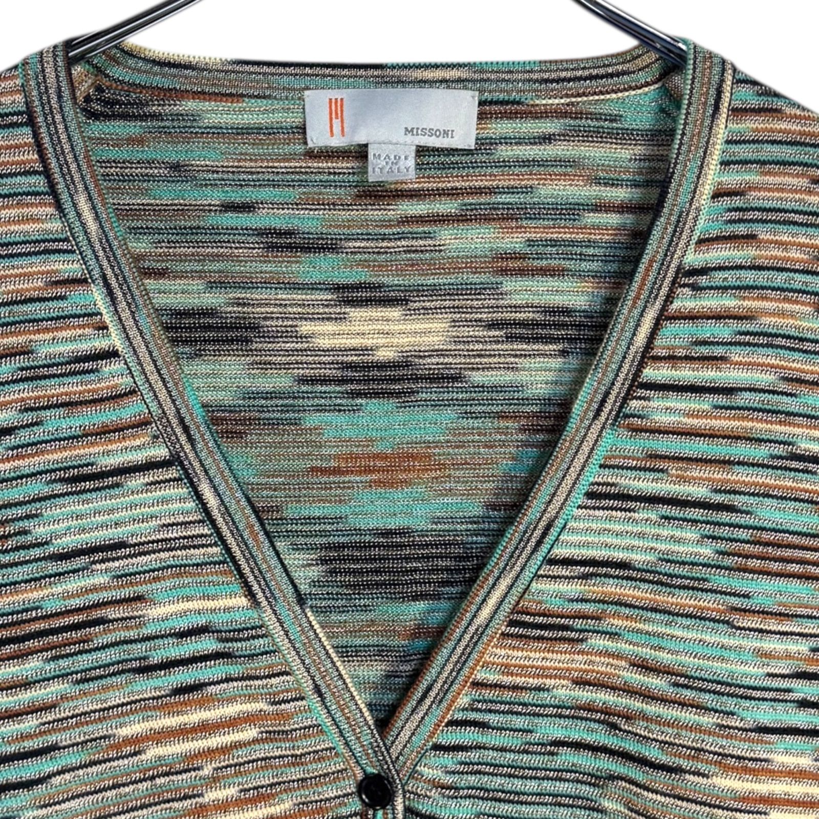 Z1518MISSONI ミッソーニ カーディガン ボーダー マルチカラー