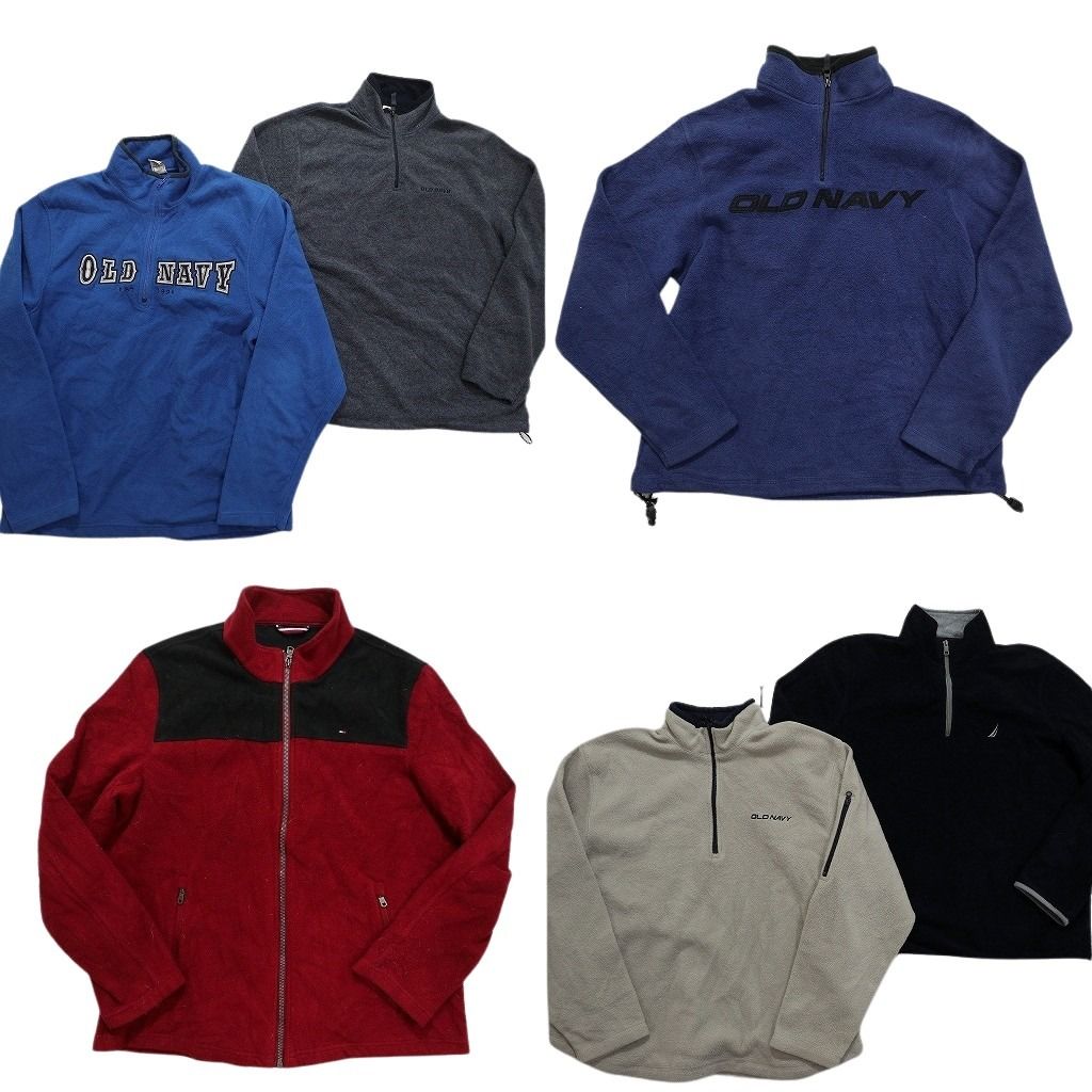 古着卸 ブランドMIX フリース 6枚セット メンズ L トミーヒルフィガー ノーティカ ネイビー 古着 NC2662