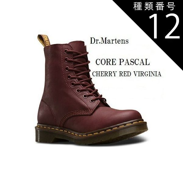 種類12:CHERRY RED(13512411)/6インチ(24.5〜25.0) [Dr.Martens] CORE PASCAL 8EYE BOOTS 8ホール ブーツ ドクターマーチン 13512006 13512410 13512411 正規代理店商品