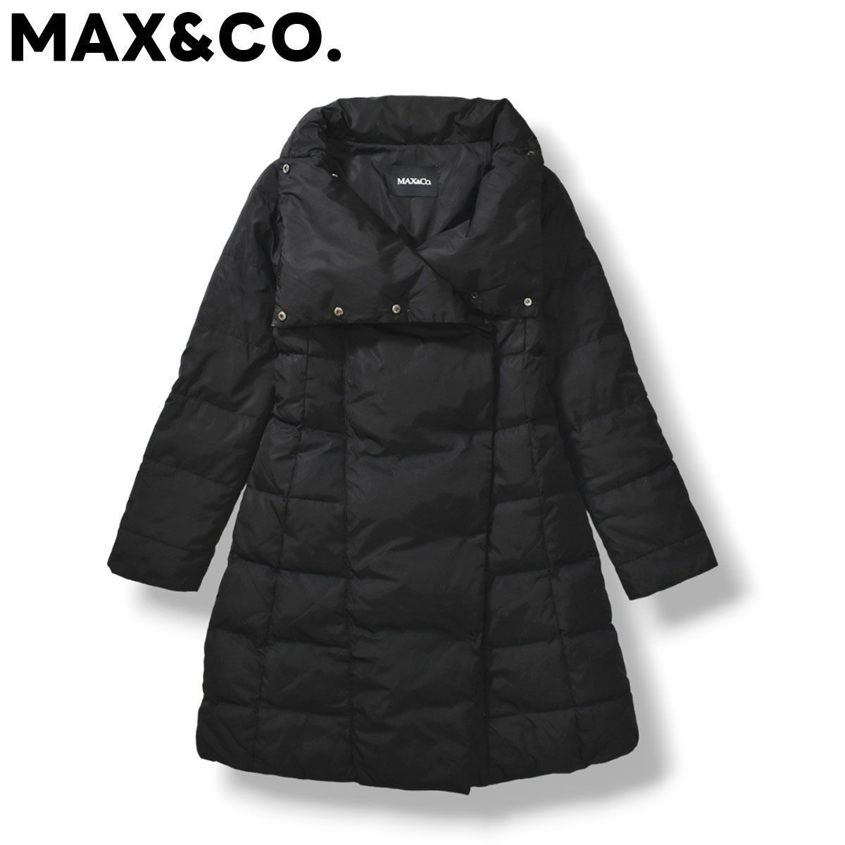 極美品 ブルーレーベル ロングコート ウール ブラック チェック ダブル 36 極美品 ブルーレーベル ロングコート ウール ブラック チェック ダブル