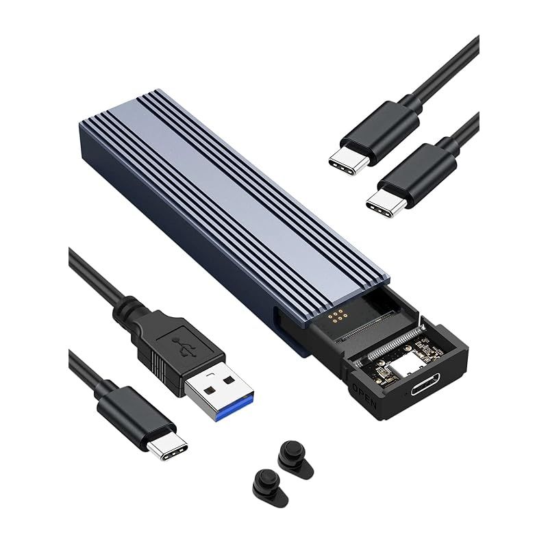 VCOM M.2 NVMe SSD 外付けケース 10Gbps 高速データ転送 エンクロージャー 工具が不要 高性能チップ アルミニウム製 NVMeカードリーダー UASP-Trim サポート M key|B M key対応 2230|2224|2260 1