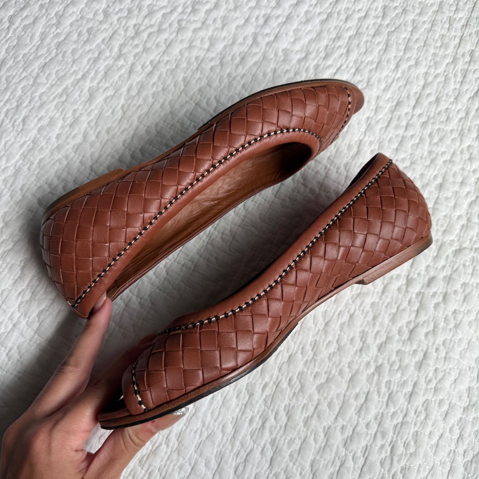 人気商品‼️新品未使用 ボッテガヴェネタ フラットパンプス 36 楽天市場】BOTTEGA VENETA ボッテガヴェネタ レザーフラット