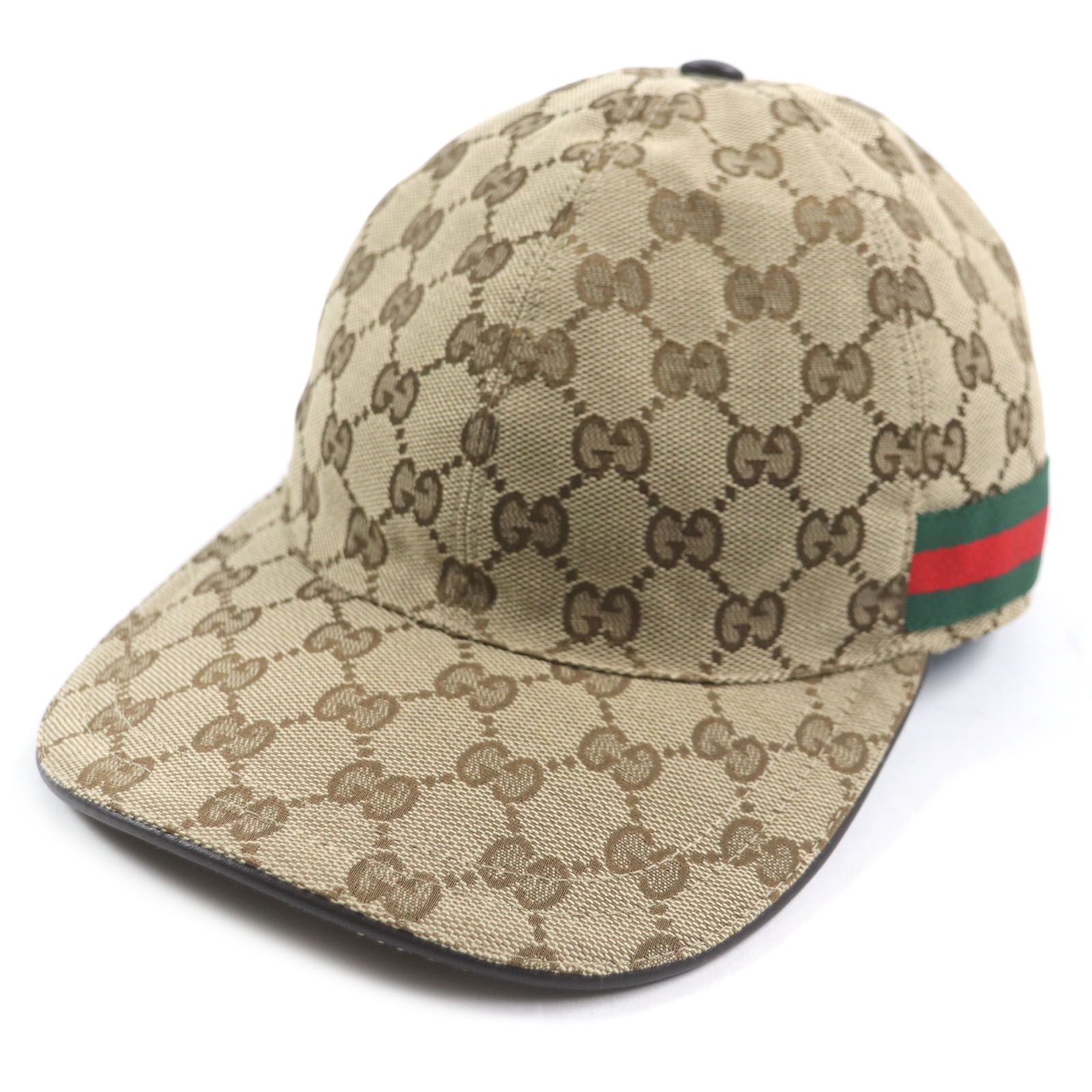 美品▽GUCCI グッチ 200035 GGキャンバス ウェブライン シェリーライン 