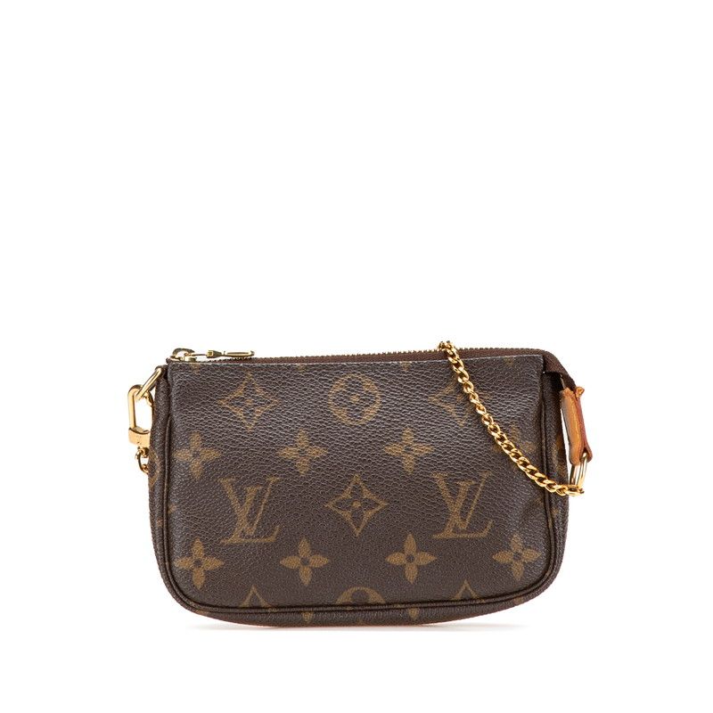 美品【LOUIS VUITTON】ポーチ　モノグラム　PVC ダークブラウン LOUIS VUITTON Pouch Brown monogram Posh Toilette 25 M47542
