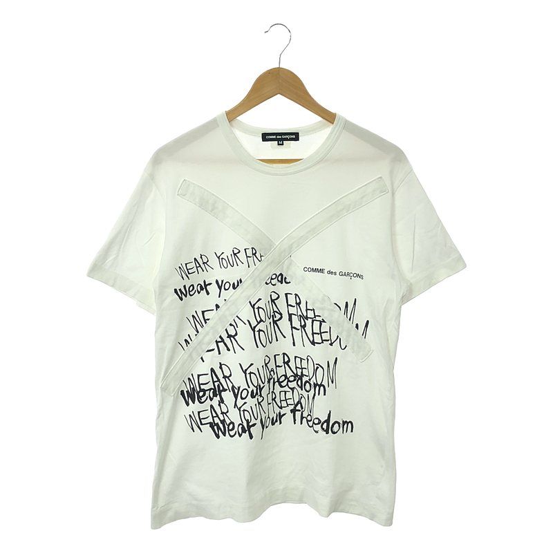 COMME des GARCONS / コムデギャルソン | 2010SS | ワンポイントロゴ プリント クルーネック Tシャツ カットソー | M | ホワイト | メンズ