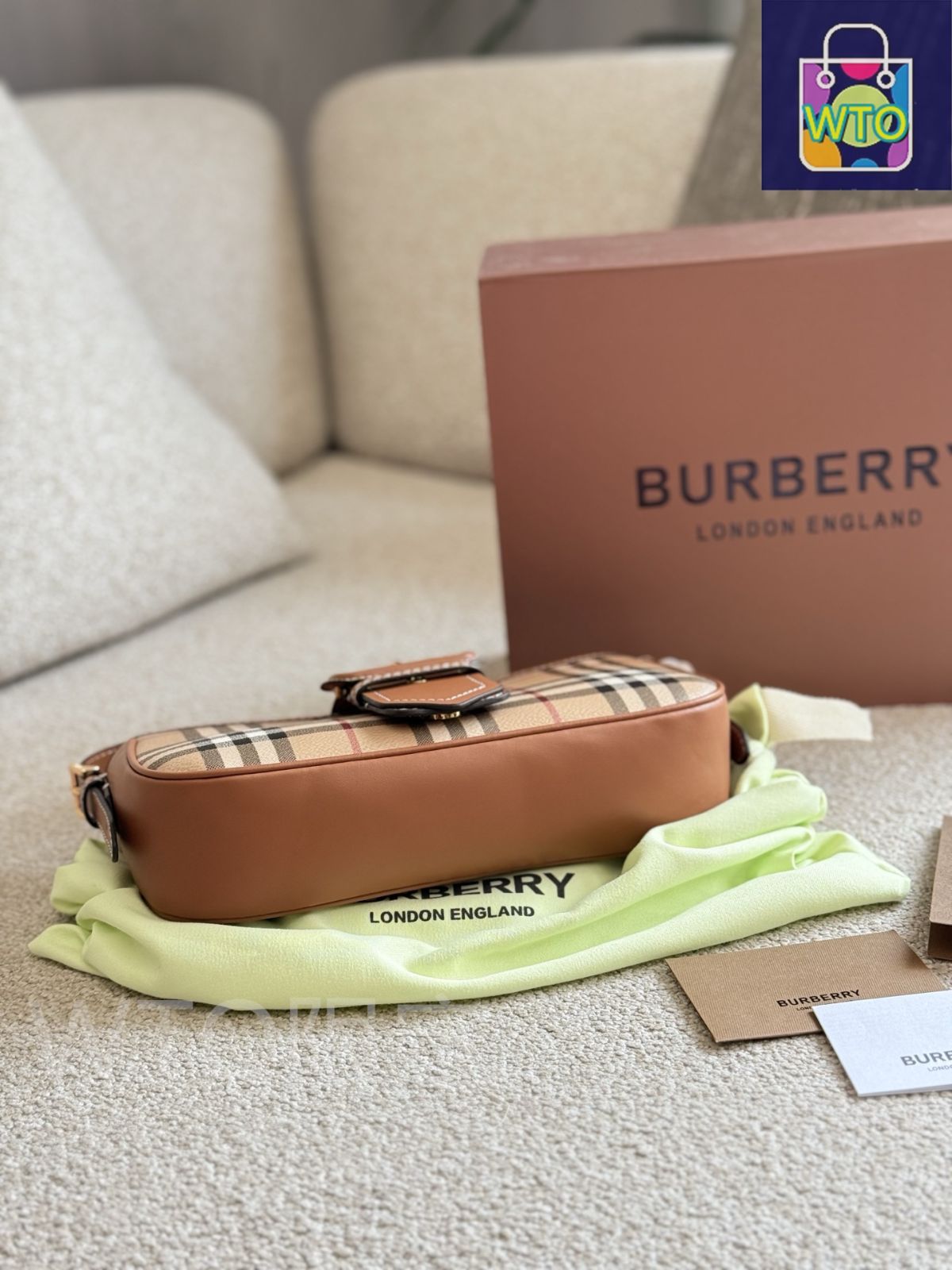 【夏みかんページ】他の方はご購入を控えてください。BURBERRY 今日特価】Burberry Checkered Summer Bag・バーバリー チェック