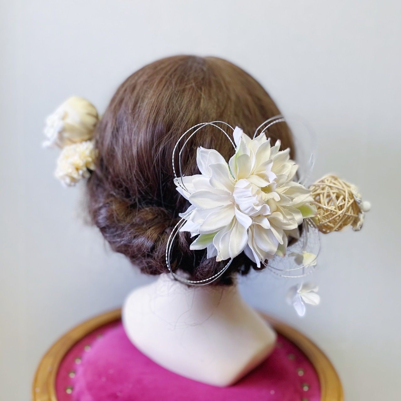 成人式　結婚式　和婚　髪飾り　やまとなでしこのかんざしセット　純白の花嫁　全６種 - メルカリShops