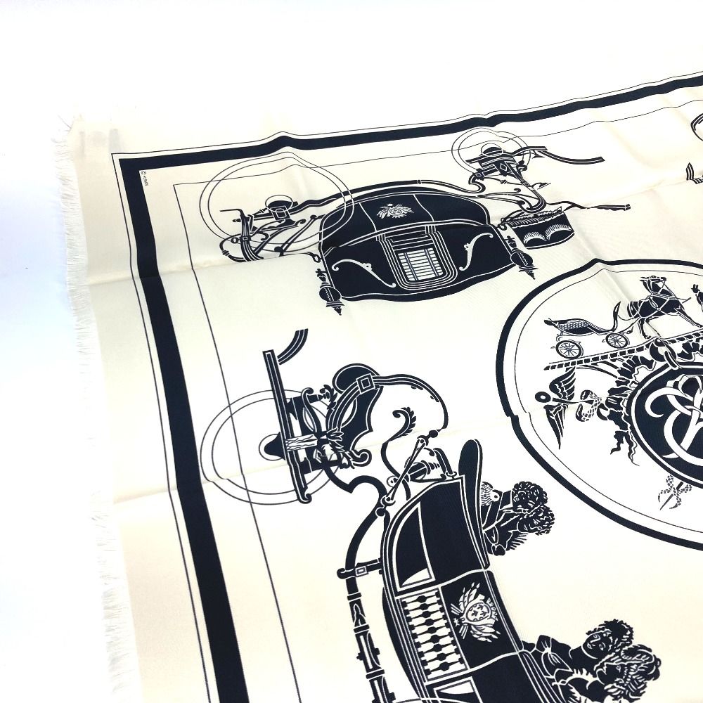 エルメス カレ80 Ex-Libris Fringe エクスリブリスフリンジ 黒 エルメス カレ80 Ex-Libris Fringe エクスリブリスフリンジ