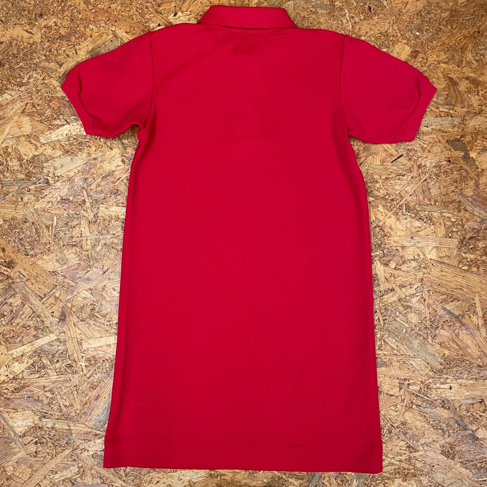 LACOSTE ポロワンピース 半袖 レッド 中古・古着通販】LACOSTE (ラコステ) ポロシャツワンピース