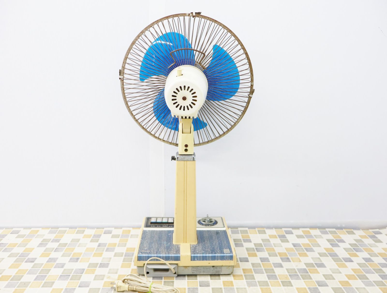 National 扇風機 3枚羽根 青 F30LZ SHOWA RETRO slide_file.jpg