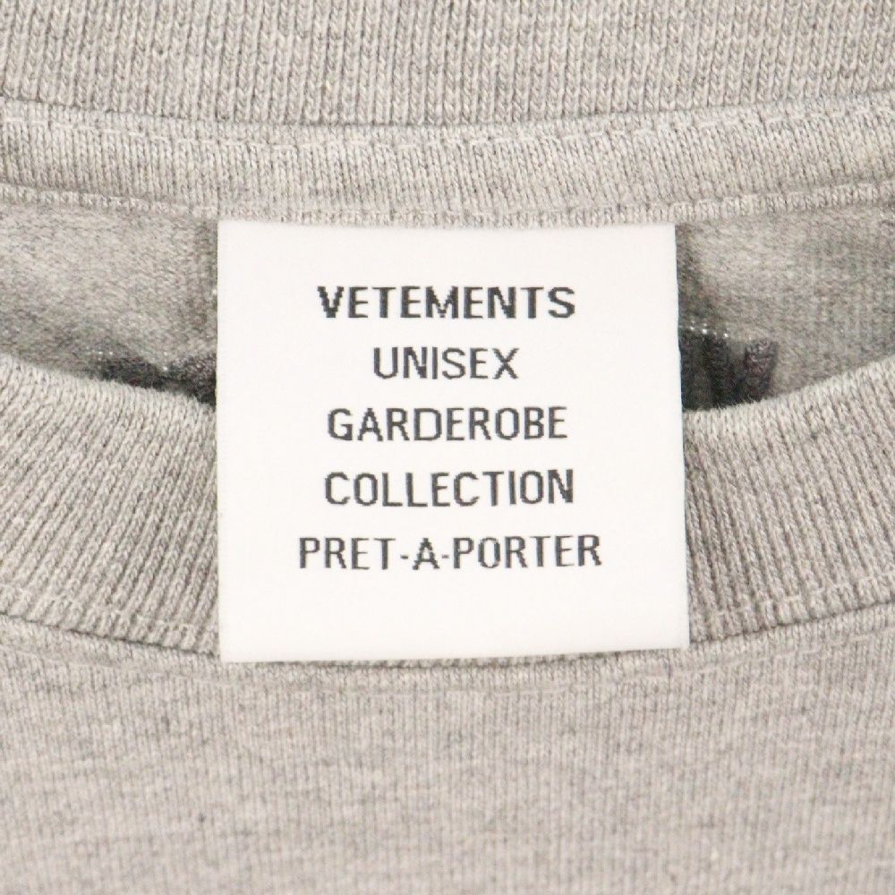 VETEMENTS (ヴェトモン) 21AW Gothic Logo Long Sleeve ロングスリーブ 長袖TシャツUA52TR590G グレー  - メルカリ