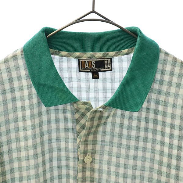 DAKS-GOLF L ダックス ゴルフ 半袖 ポロシャツ チェック ゴルフウェア