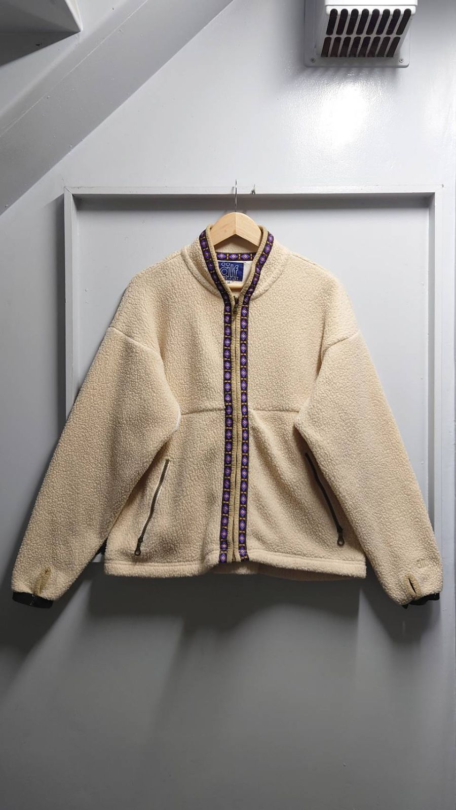 90s リネン100% 立体裁断 テーラードジャケット スタンドカラー 裏地