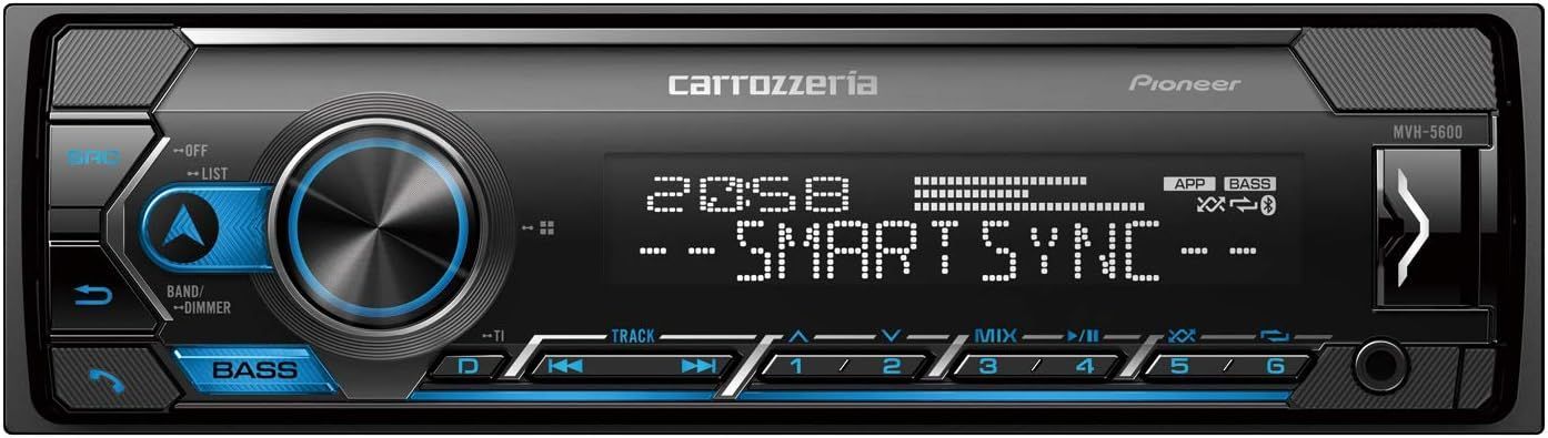 Pioneer カーオーディオ MVH-5600 1D メカレス Bluetooth USB iPod iPhone AUX DSP カロッツェリア